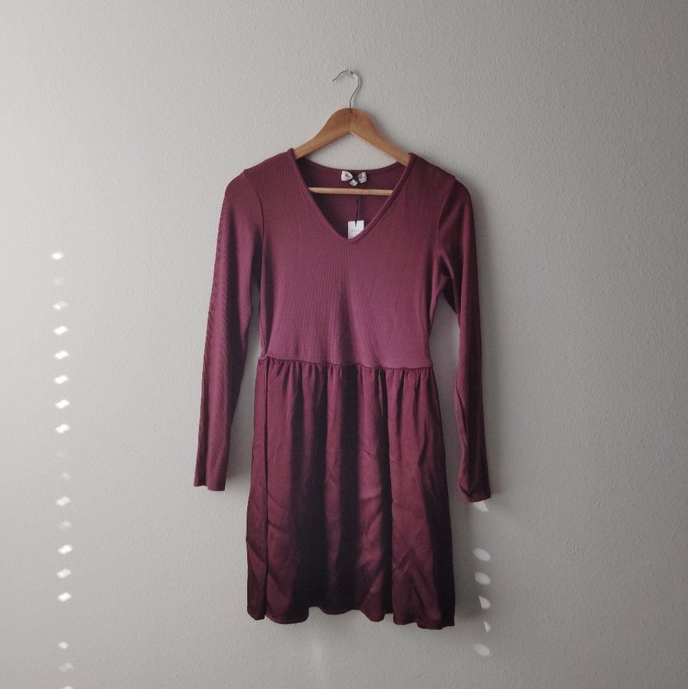 Michael Stars Plum Long Sleeve Dress - Picture 2 of 7